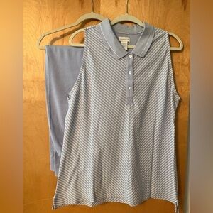 NEW w/ tags Liz Claiborne Sleeveless Polo Tank and pant set